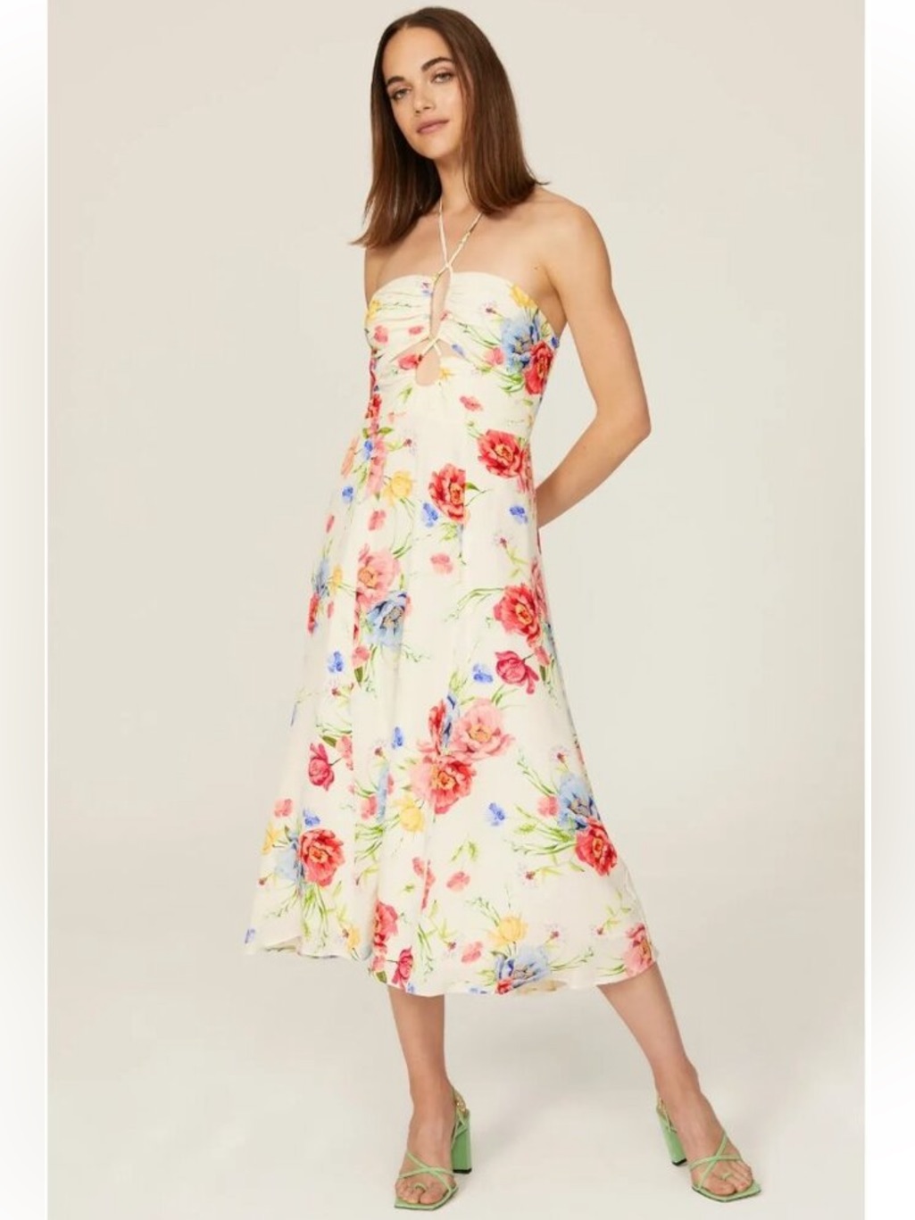 Yumi Kim Lani Floral Midi Dress Size Large Pre Loved